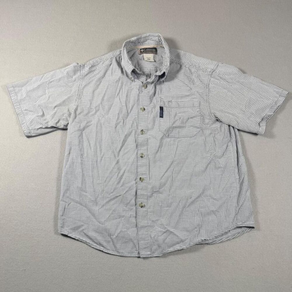 Columbia-sportswear Men's Blue and Grey Shirt